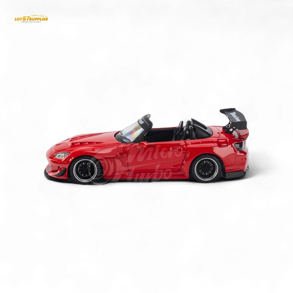 Microturbo Honda S2000 Roadster Pandem Rocket Bunny Aero Kit in Red 1:64