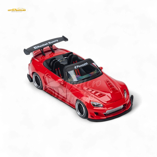 Microturbo Honda S2000 Roadster Pandem Rocket Bunny Aero Kit in Red 1:64