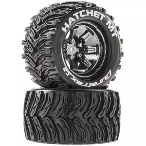 Duratrax DTXC5274 Lockup SC Mounted Soft Black 17mm Hex Pair