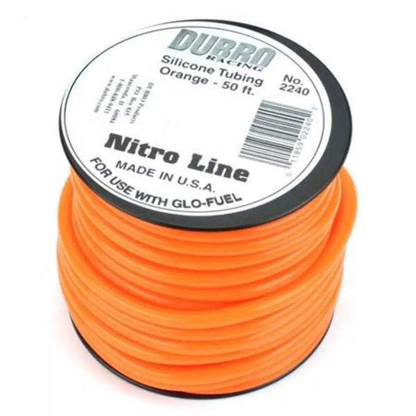DUBRO 2240 Orange Nitro Line 3/32" Fuel Tubing (50' Spool)