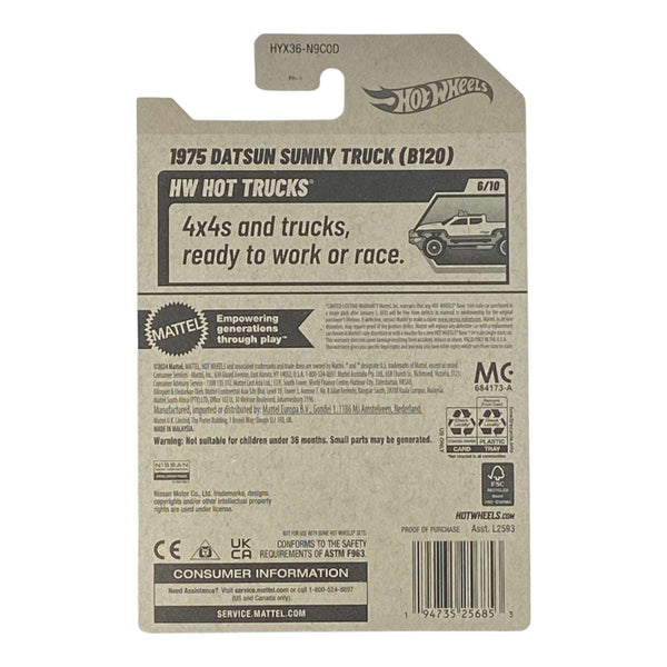 Hot Wheels Datsun Sunny Truck (B120) - HW Hot Trucks Series 6/10