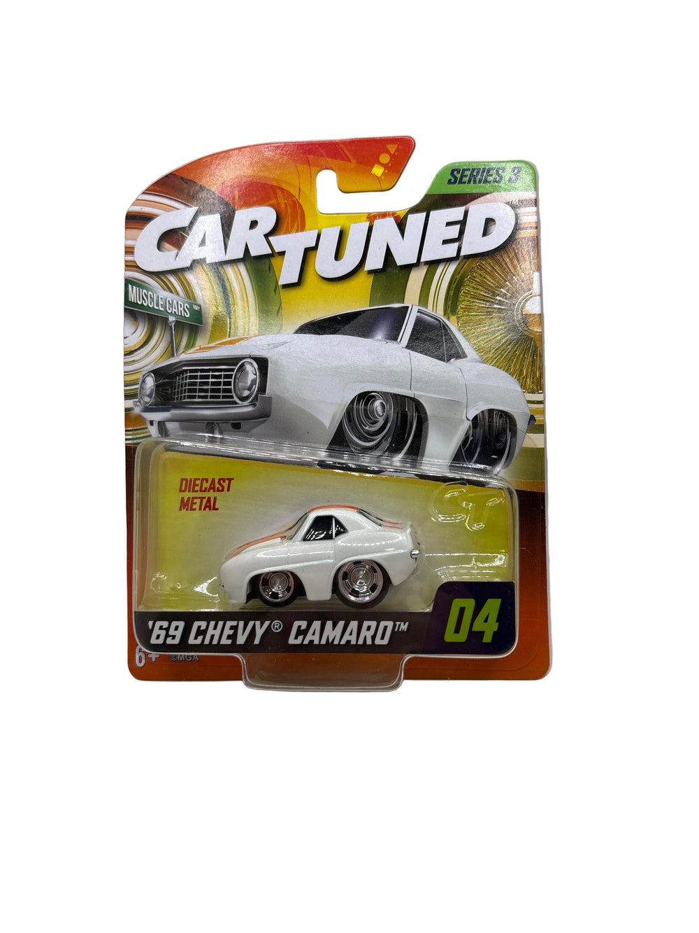 S and E Hobbies and Collectables Car Tuned 69 Chevy Camaro Diecast white