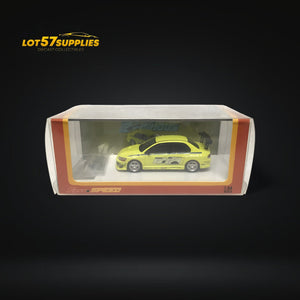 Fast Speed Mitsubishi Lancer Evolution EVO VII FNF Green Livery Figure Version 1:64