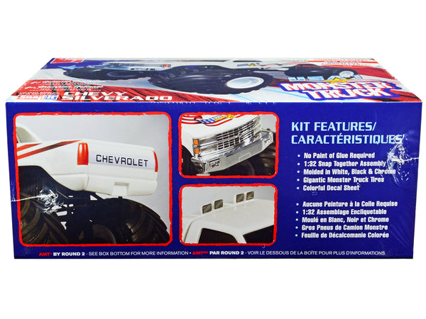 Skill 1 Snap Model Kit Chevrolet Silverado "USA-1" Monster Truck 1/32 Scale Model by AMT — Echo Six Hobbies, view 3