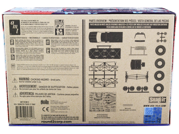 Skill 1 Snap Model Kit Chevrolet Silverado "USA-1" Monster Truck 1/32 Scale Model by AMT — Echo Six Hobbies, view 4