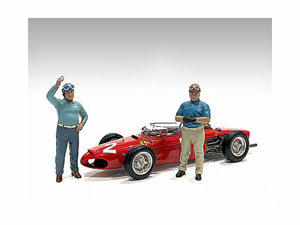 "Racing Legends" 50's Set of 2 Diecast Figures for 1/43 Scale Models by American Diorama — Echo Six Hobbies, view 1