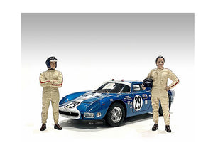 "Racing Legends" 60's Set of 2 Diecast Figures for 1/43 Scale Models by American Diorama — Echo Six Hobbies, view 1