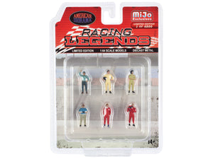 "Racing Legends" 6 piece Diecast Set (6 Driver Figures) Limited Edition to 4800 pieces Worldwide 1/64 Scale Models by American Diorama — Echo Six Hobbies, view 1