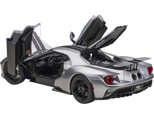 2017 Ford GT Ingot Silver Metallic with Black Stripes 1/12 by Autoart — Echo Six Hobbies, view 2