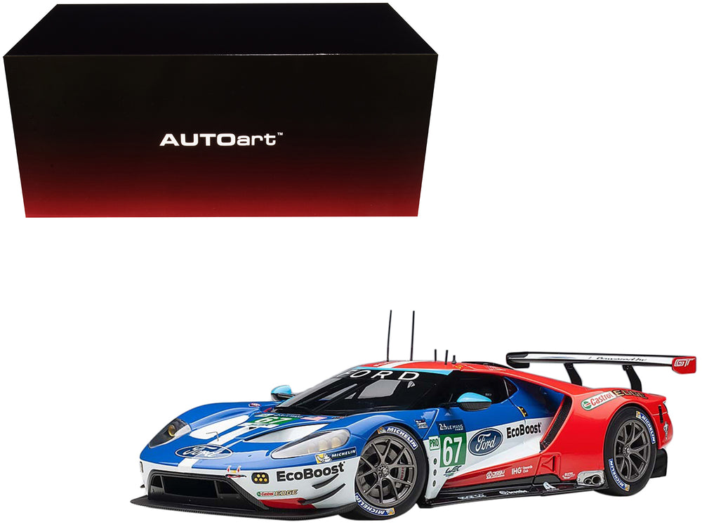 Ford GT #67 Harry Tincknell - Andy Priaulx - Pipo Derani "Ford Chip Ganassi Team UK" 24H Le Mans (2017) 1/18 Model Car by Autoart — Echo Six Hobbies, view 1
