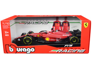 Ferrari F1-75 #16 Charles Leclerc "Ferrari Racing" Formula One F1 (2022) "Formula Racing" Series 1/18 Diecast Model Car by Bburago — Echo Six Hobbies, view 1