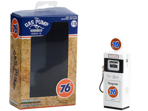 1951 Wayne 505 Gas Pump "Union 76 Regular Gasoline" "No Gas" White "Vintage Gas Pumps" Series 12 1/18 Diecast Model by Greenlight — Echo Six Hobbies, view 2