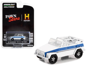 1974 Volkswagen Thing (Type 181) White with Blue Stripes "Pawn Stars" (2009-Current) TV Series "Hollywood Series" Release 37 1/64 Diecast Model Car by Greenlight — Echo Six Hobbies, view 1