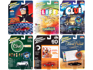 Pop Culture 2022 Set of 6 Cars Release 4 1/64 Diecast Model Cars by Johnny Lightning — Echo Six Hobbies, view 1