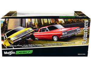 1965 Chevrolet El Camino Lowrider Gold Metallic with Graphics "Lowriders" Series 1/25 Diecast Model Car by Maisto — Echo Six Hobbies, view 2