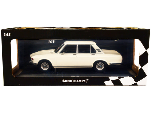 1968 BMW 2500 White Limited Edition to 504 pieces Worldwide 1/18 Diecast Model Car by Minichamps — Echo Six Hobbies, view 1