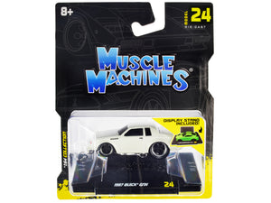1987 Buick GNX Pearl White 1/64 Diecast Model Car by Muscle Machines — Echo Six Hobbies, view 1