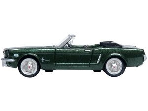 1965 Ford Mustang Convertible Ivy Green Metallic 1/87 (HO) Scale Diecast Model Car by Oxford Diecast — Echo Six Hobbies, view 2