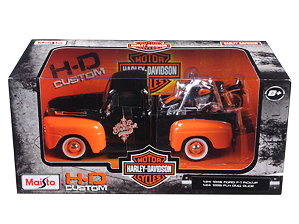 Harley-Davidson model truck in packaging with Maisto branding
