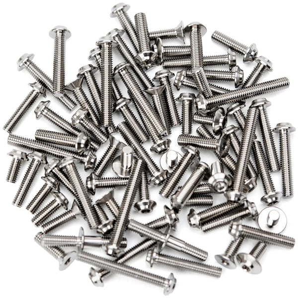 Echo Six Hobbies 1UP Racing Pro Duty Titanium Upper Screw Set for Yokomo SO 3.0, 88 pieces