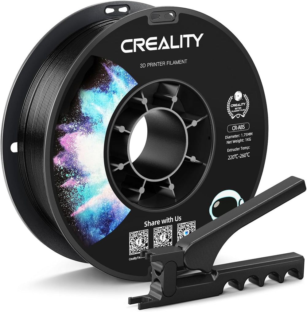 Echo Six Hobbies Creality ABS Filament 1.75mm Black 3D Printer Filaments, 1kg(2.2lbs) – Image 1 | DroneNerds