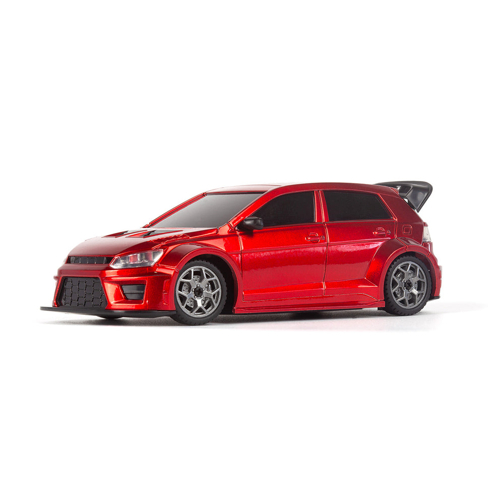 Echo Six Hobbies – BlackZon Myte D 1/43 red drift car, front three-quarter view