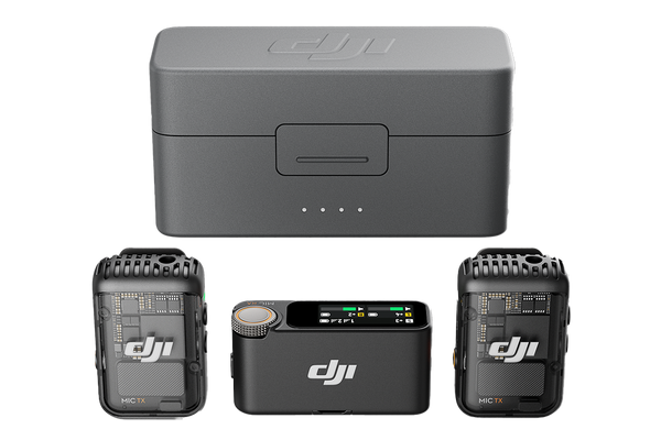 Echo Six Hobbies DJI Mic 2 Wireless Microphone System/Recorder for Camera & Smartphone (2TX + 1RX + Charging Case) – Image 1 | DroneNerds