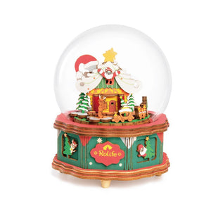 Echo Six Hobbies Rolife Christmas Town wooden music box, product image 1
