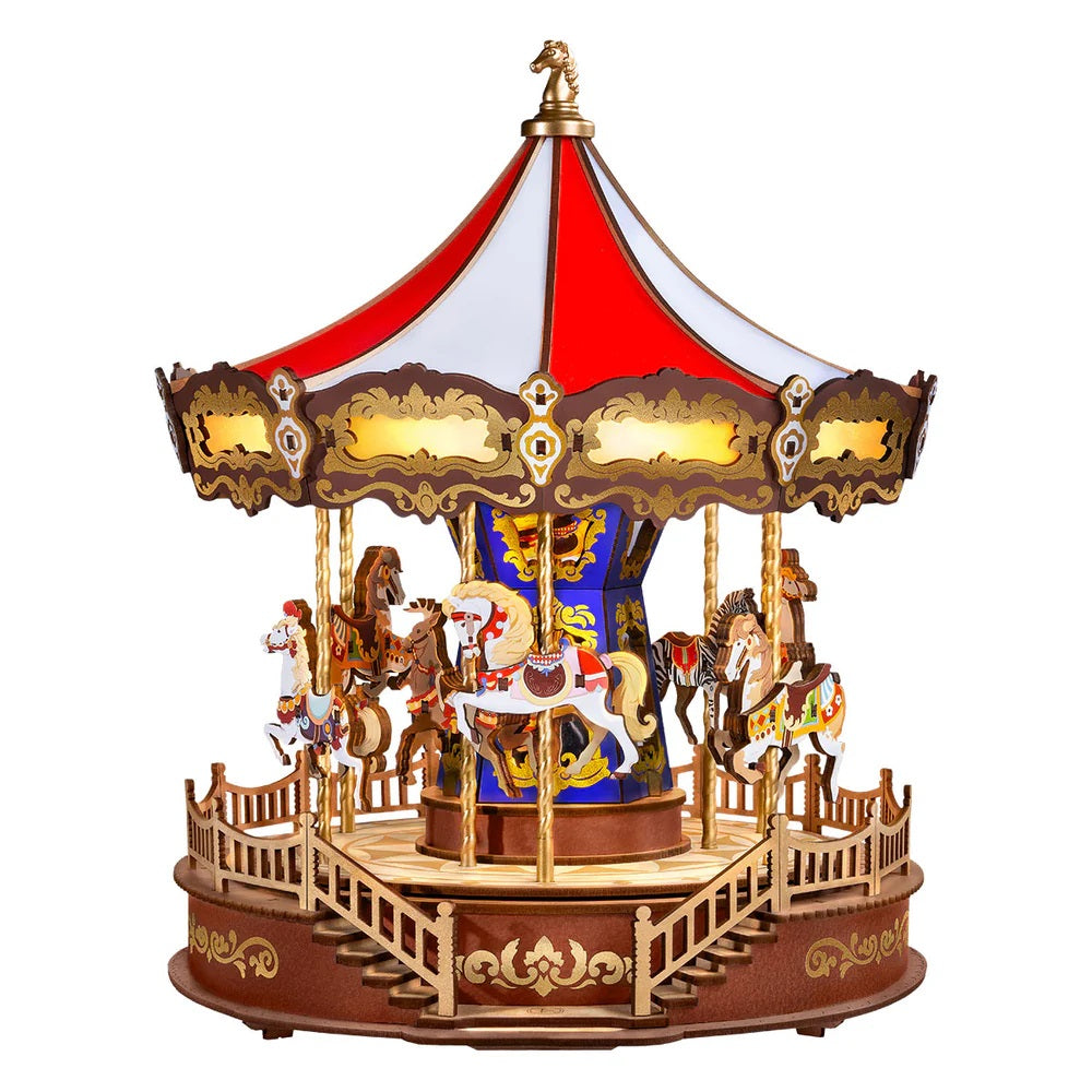 Echo Six Hobbies Rolife Classic Carousel wooden music box, product image 1