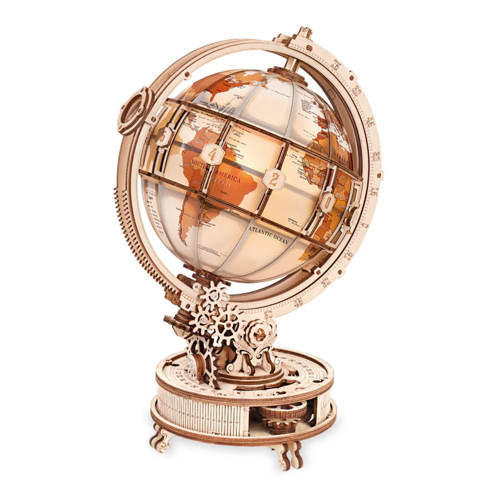 Echo Six Hobbies - ROKR Luminous Globe 3D Wooden Puzzle, Electric Version (ROEST003D), image 1