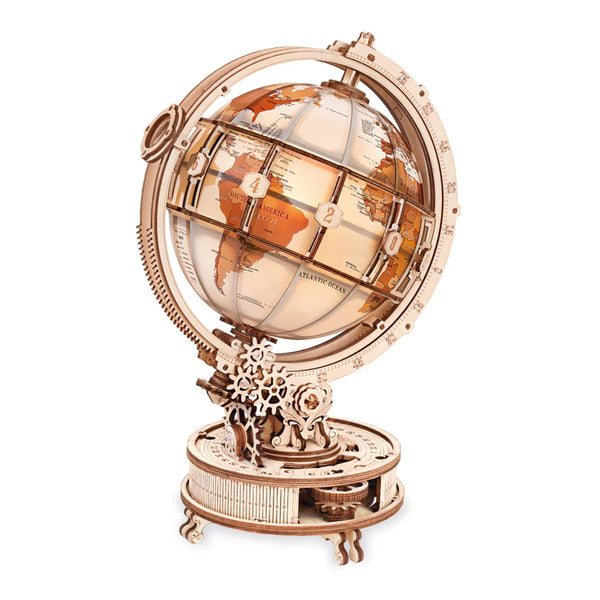 Echo Six Hobbies - ROKR Luminous Globe 3D Wooden Puzzle, Electric Version (ROEST003D), image 1