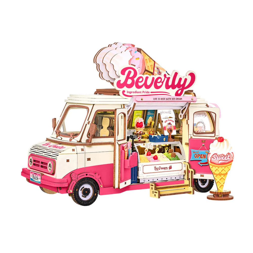 Echo Six Hobbies Robotime Beverly's Ice Cream Truck 3D Wood Puzzle — DIY Mechanical 3D Puzzle