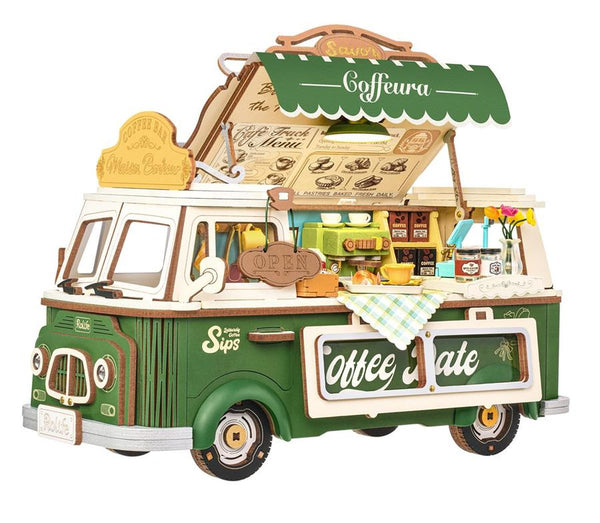 Echo Six Hobbies. Rolife Leo's Coffee Truck 3D Wooden Puzzle TGS07, main product image.