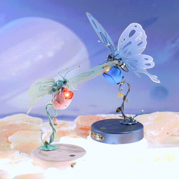Echo Six Hobbies. ROKR Butterfly DIY mechanical 3D puzzle animated view.