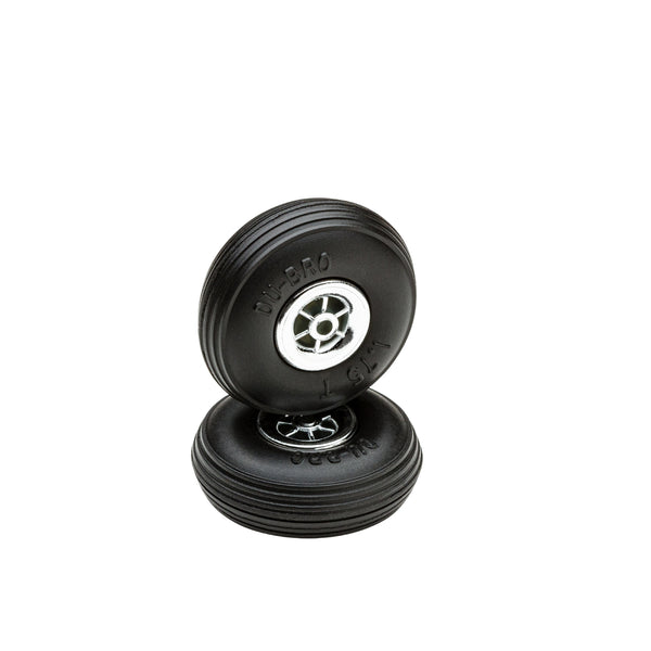 Echo Six Hobbies - Dubro 1-3/4" Diameter Treaded Chrome Wheels 2/pkg