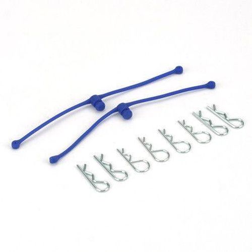 Echo Six Hobbies Dubro Body Klip Retainers-Blue