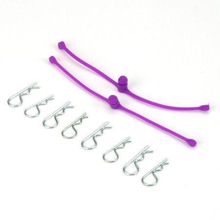 Echo Six Hobbies Dubro Body Klip Retainers-Purple