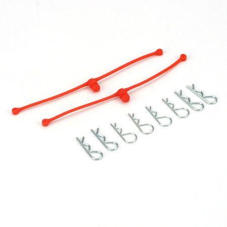 Echo Six Hobbies Dubro Body Klip Retainers-Orange