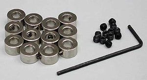 Echo Six Hobbies - Dubro 3/16" Plated Brass Dura-Collar Bulk 12/pkg