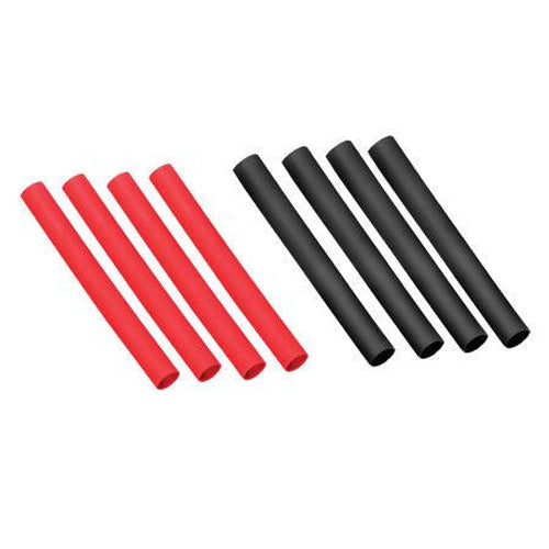 Echo Six Hobbies Dubro 1/8" (3.1mm) Heat Shrink Tubing (4 Red & 4 Black / pkg)