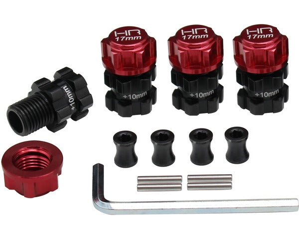 Echo Six Hobbies. Hot Racing Heavy Duty 10mm Offset 17mm Hubs, for Arrma 1/10