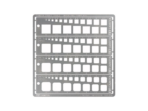 Echo Six Hobbies Tamiya Modeling Template Square 1-10mm