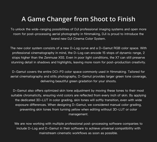 Echo Six Hobbies DJI Zenmuse X7 Cinematic Gimbal Camera (Lens Excluded)