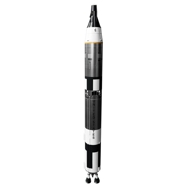 Estes Rockets - Gemini Titan Model Rocket, detailed scale model with black and white finish, designed for educational STEM activities and family learning, veteran-owned business.