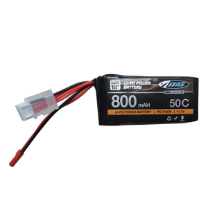 Echo Six Hobbies Estes Rockets - Pro Series II™ Li-Po Power Battery & Charger with 800mAH capacity and 50C discharge, designed for model rockets and STEM educational projects.