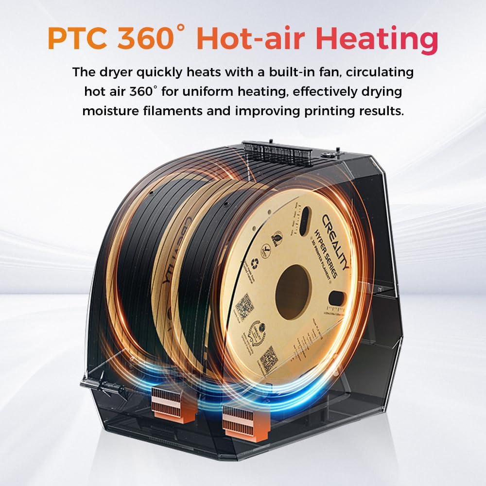 Echo Six Hobbies Creality Space PI Filament Dryer Plus, Dual-Spool 3D Printing Filament Dryer Box – Image 2 | DroneNerds