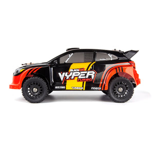 Echo Six Hobbies – BlackZon Vyper RX Turbo red and orange rally car, side profile