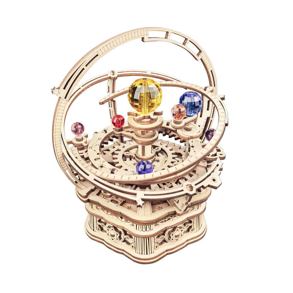 Echo Six Hobbies ROKR Starry Night Orrery mechanical music box, scale comparison and accessories