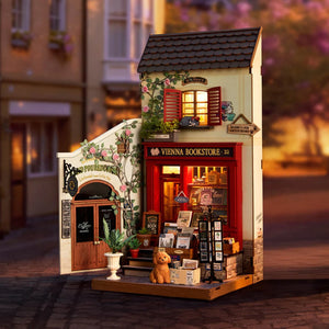 Echo Six Hobbies Rolife Vienna Bookstore DG183 miniature house angled view