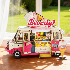 Echo Six Hobbies Robotime Beverly's Ice Cream Truck 3D Wood Puzzle — DIY Mechanical 3D Puzzle